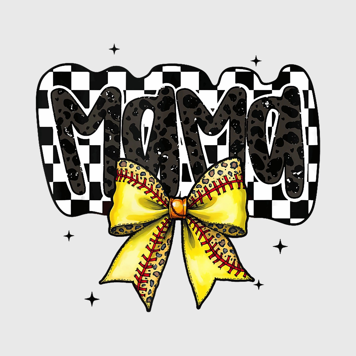 Checkered Fierce Mama Transfer