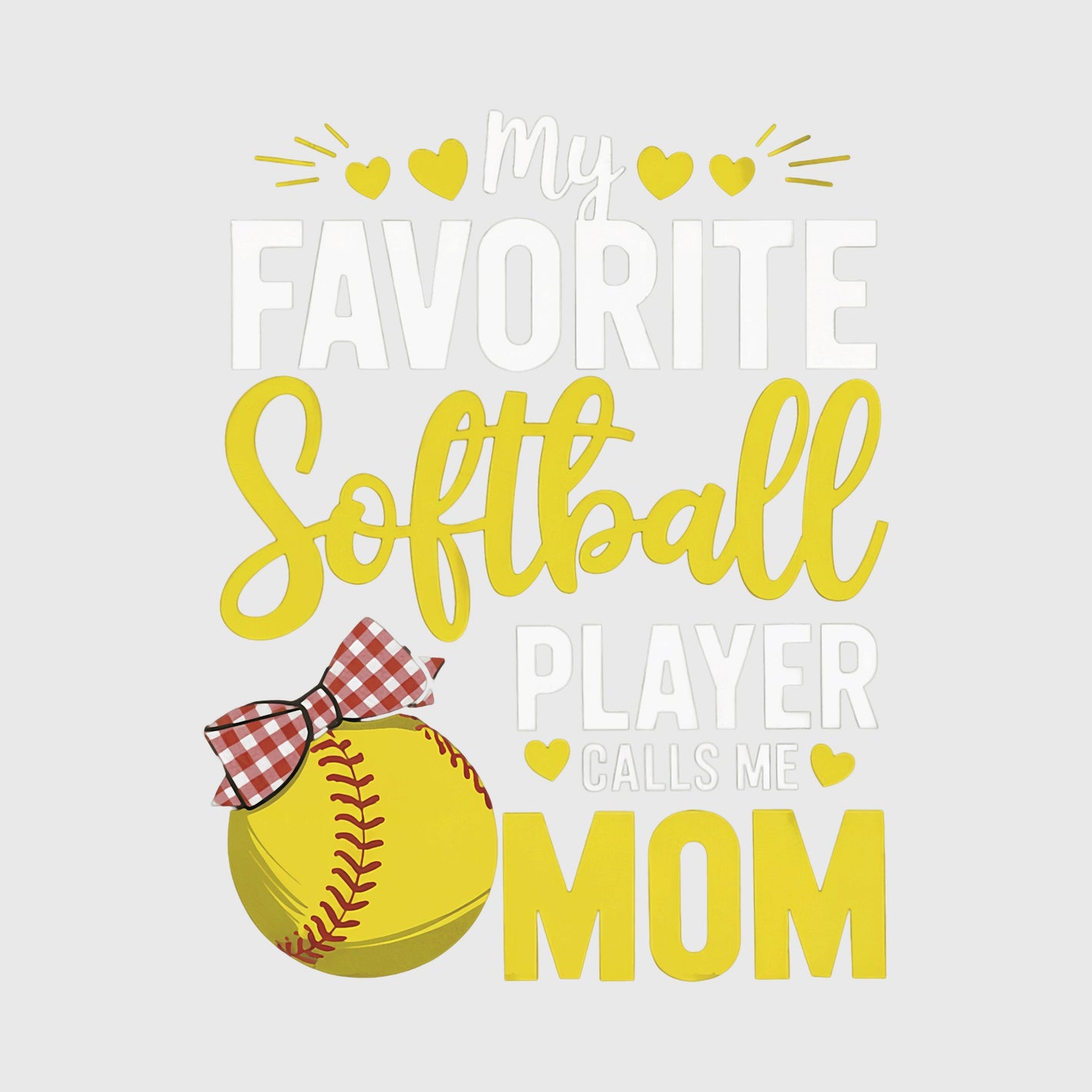 Golden Script Softball Mom Transfer