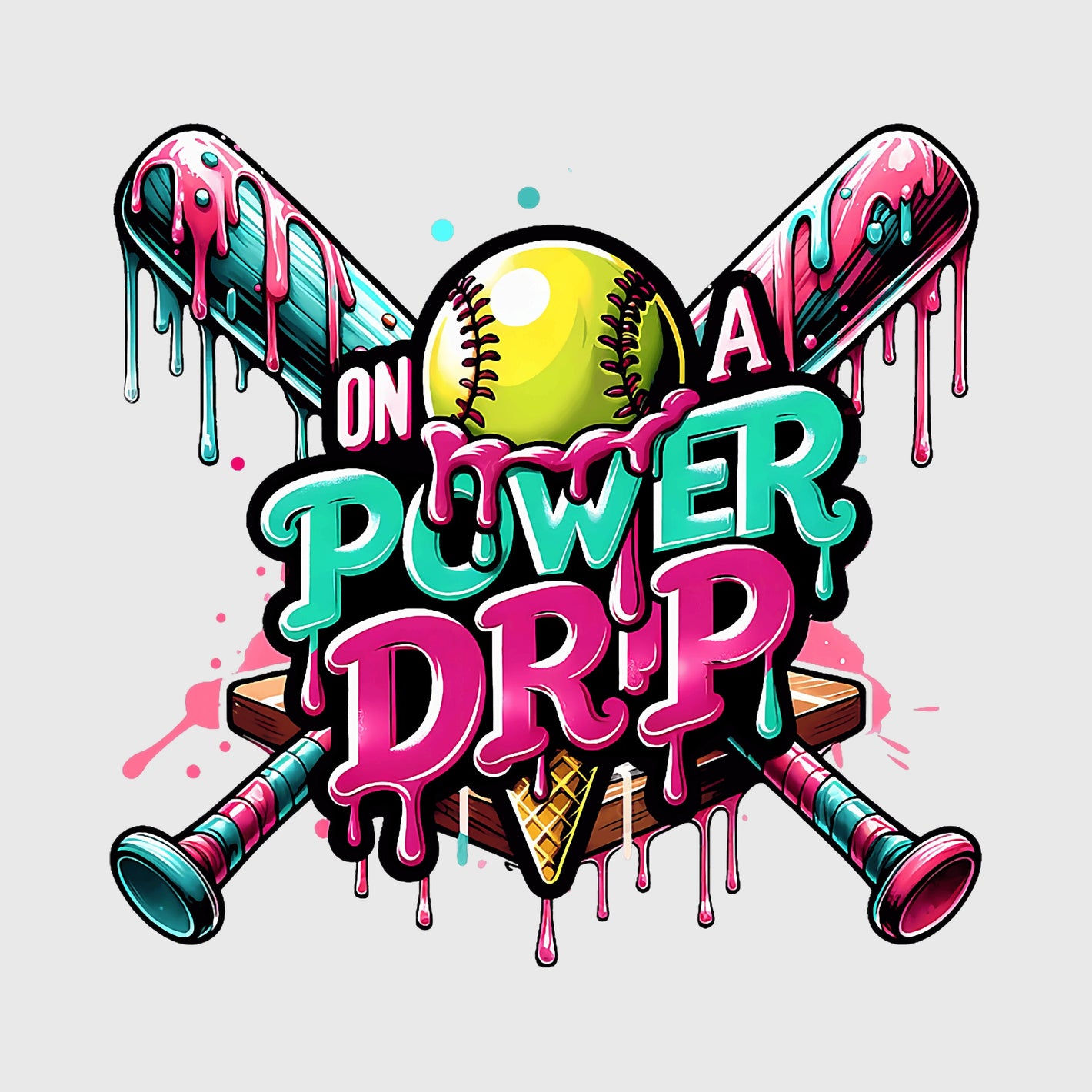 Neon Splash Power Drip Transfer