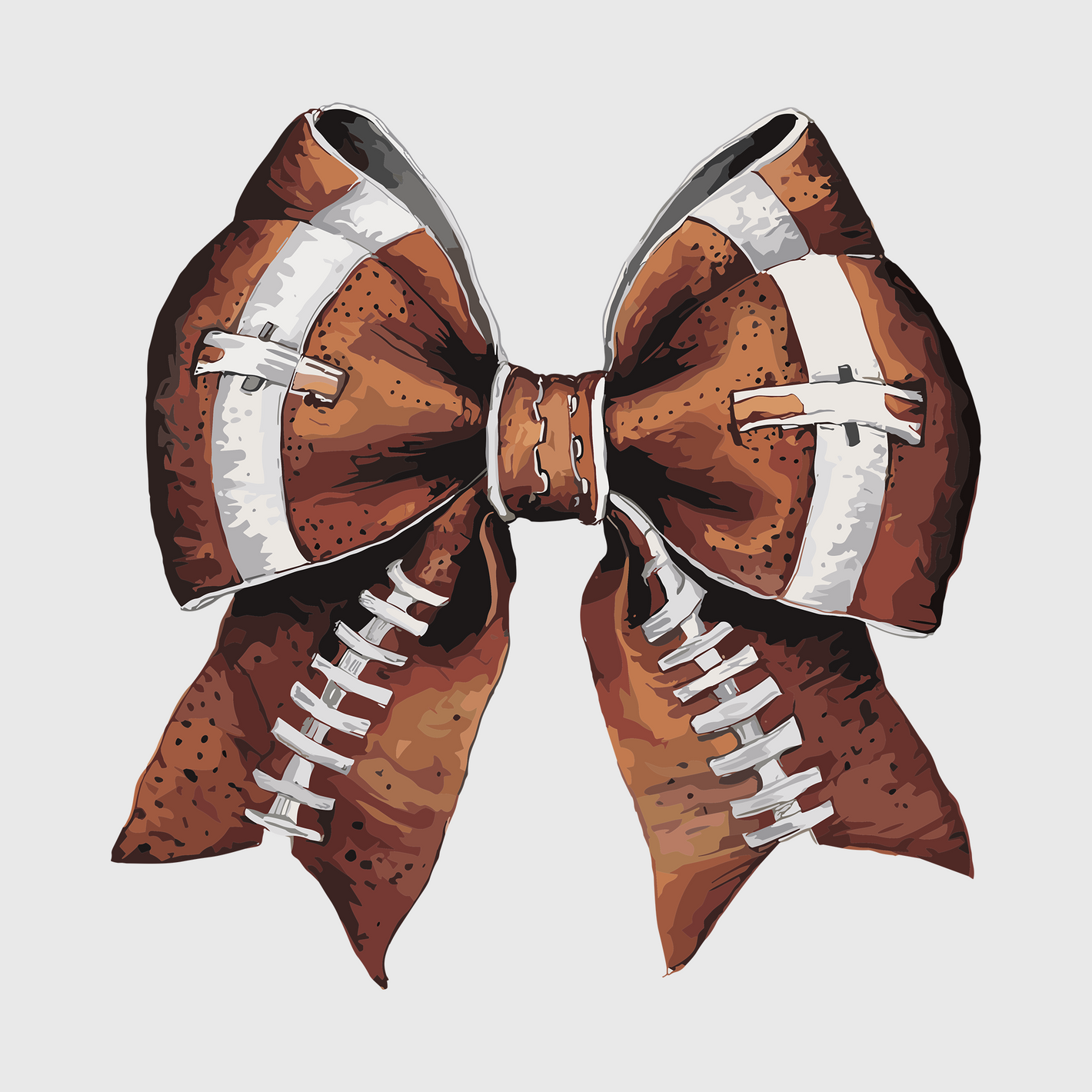 Football Bow Classic Brown Transfer