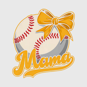 Golden Mama Softball Bow Transfer