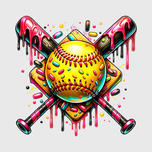 Neon Drip Softball Crossbats Transfer