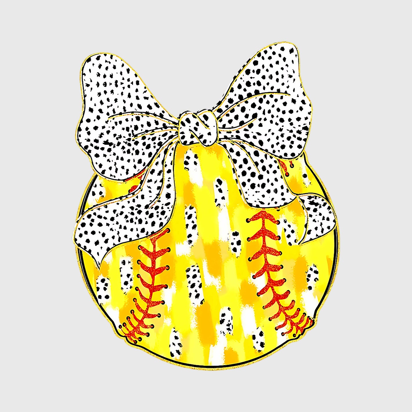 Speckled Bow Softball Chic Transfer