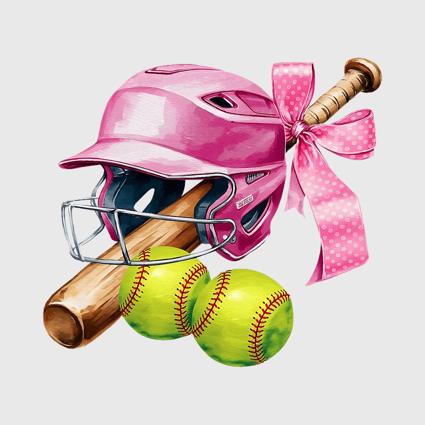 Pink Helmet Softball Spirit Transfer