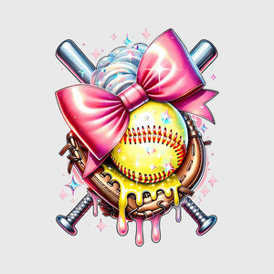 Glam Drip Softball Bow Transfer