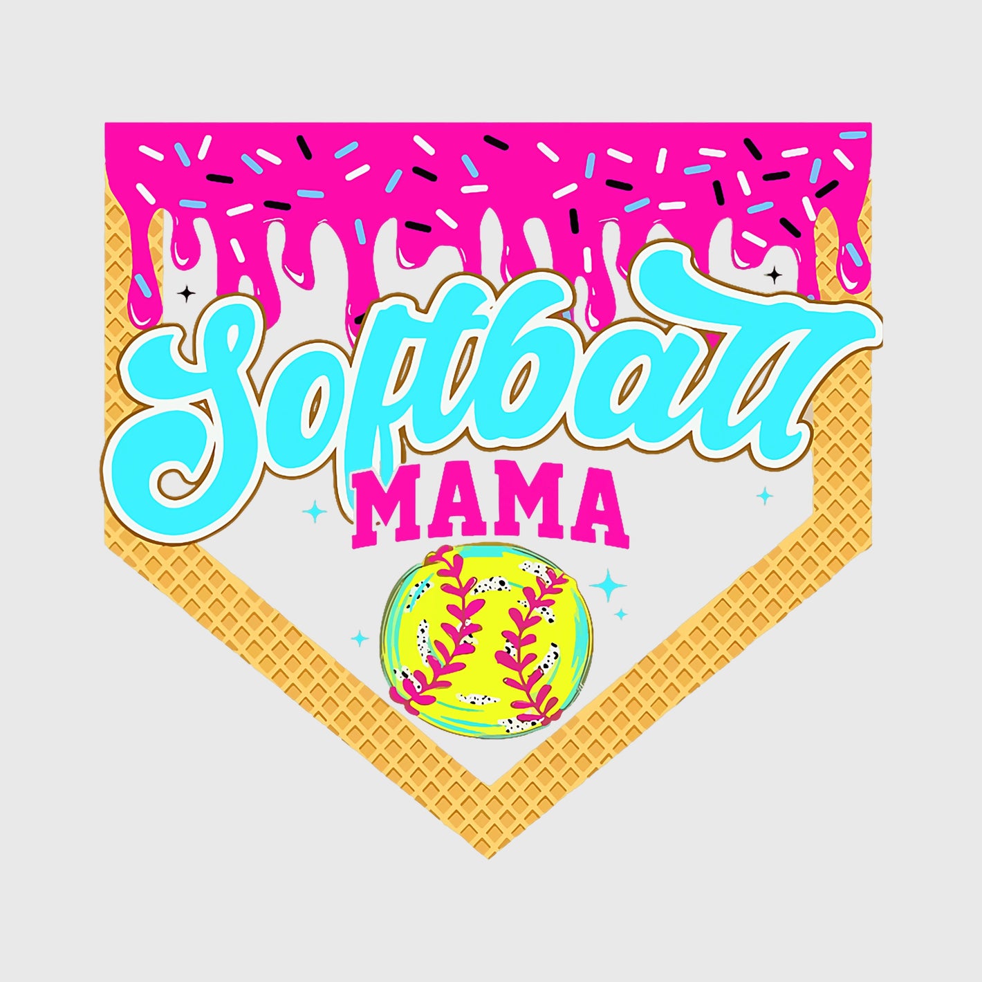 Sweet Drip Softball Mama Transfer