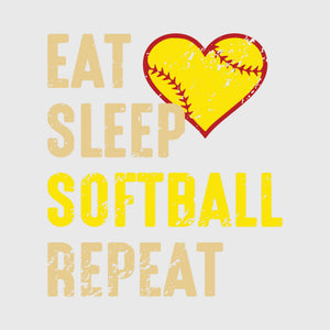 Eat Sleep Softball Repeat Transfer