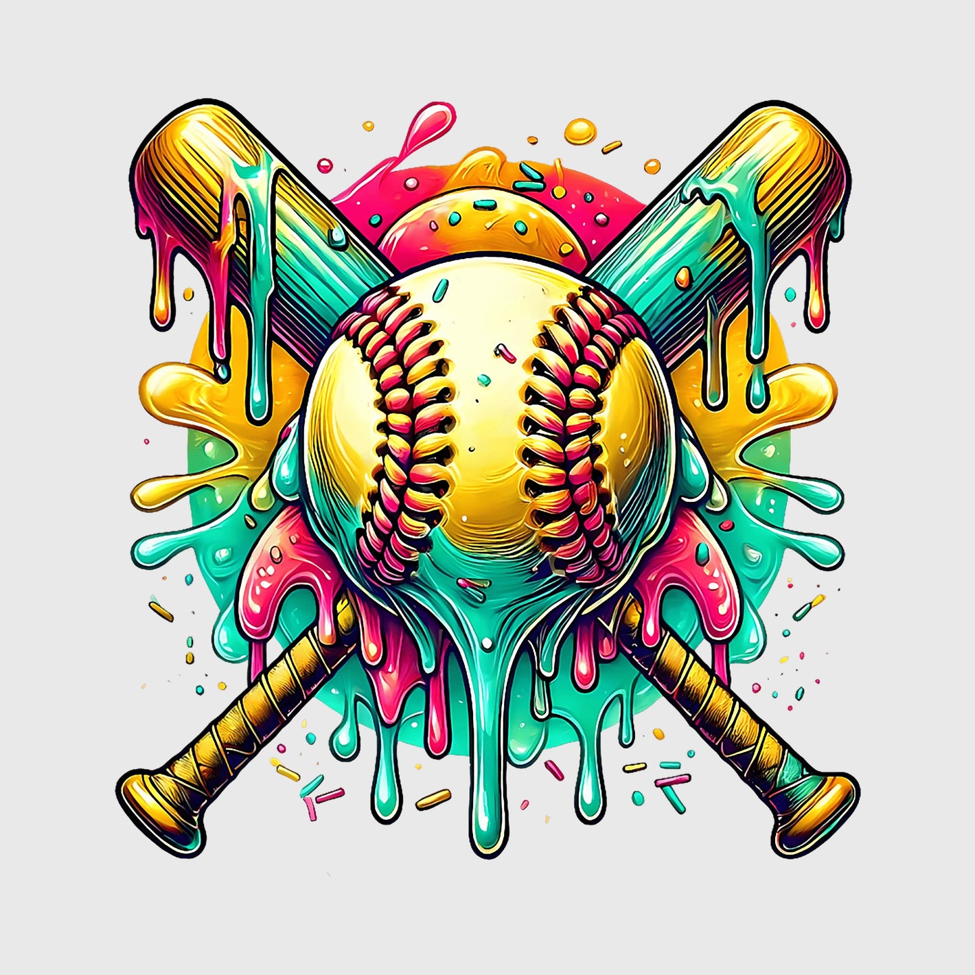 Neon Splash Softball Crossbats Transfer