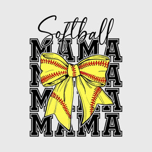 Stacked Softball Mama Pride Transfer