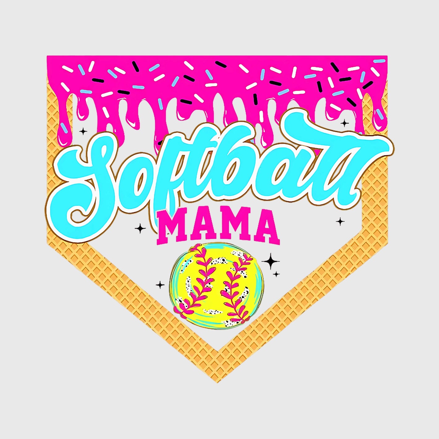 Icing Drip Softball Mama Transfer