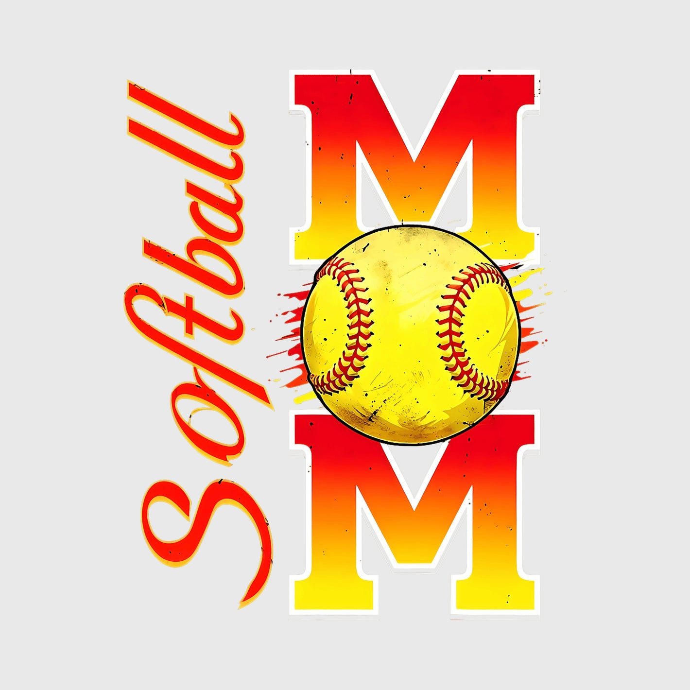 Softball Mom Gradient Pride Transfer