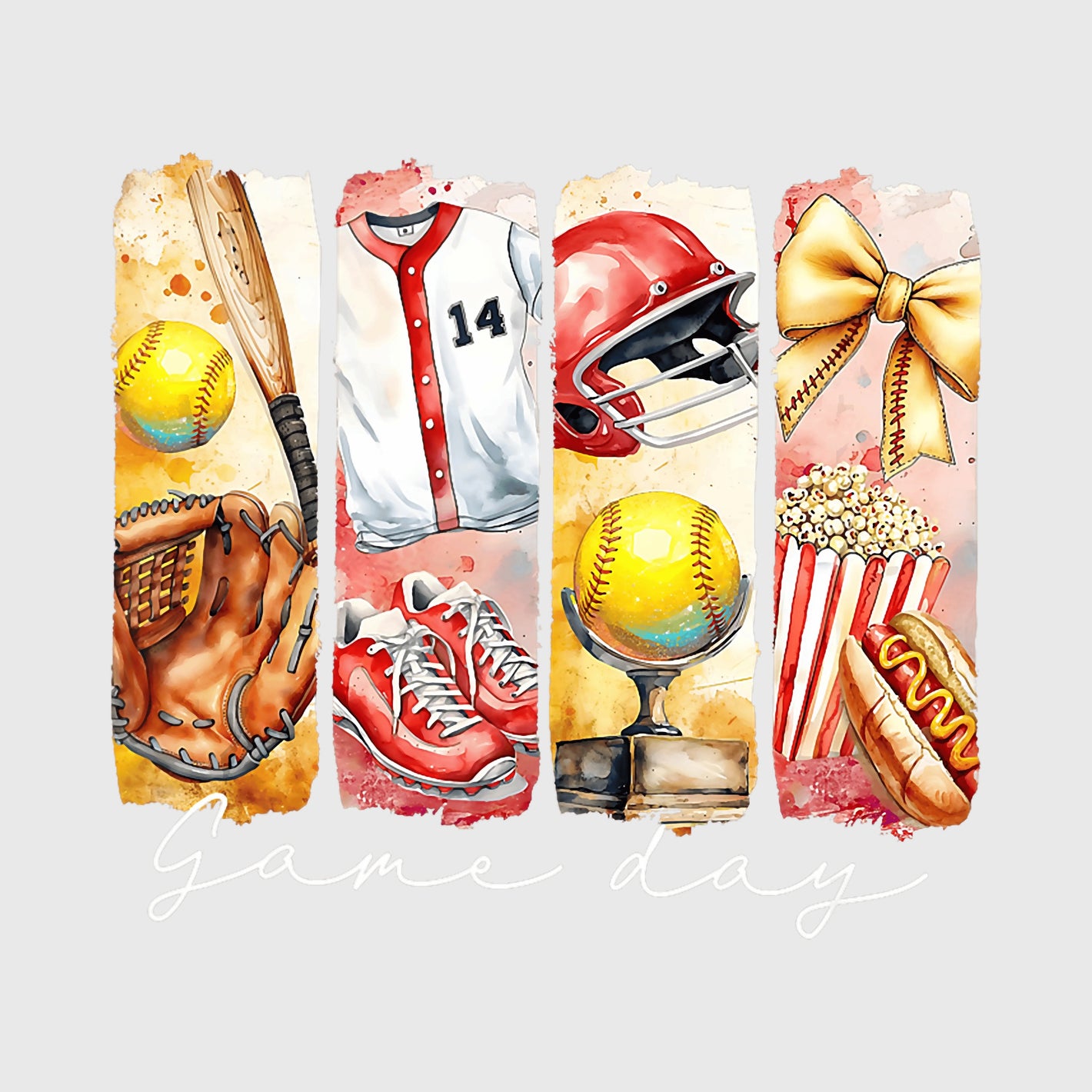 Vintage Game Day Panels Transfer