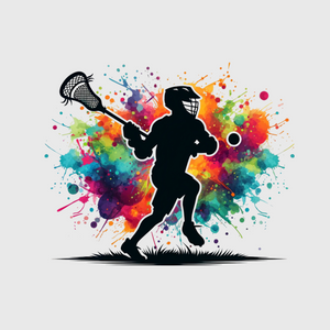 Lacrosse Player Splash Transfer