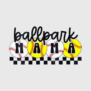Checkered Ballpark Mama Transfer