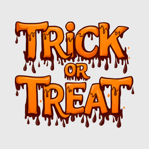 Trick or Treat Dripping Letters Transfer