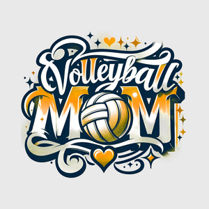 Volleyball Mom Script Yellow Transfer