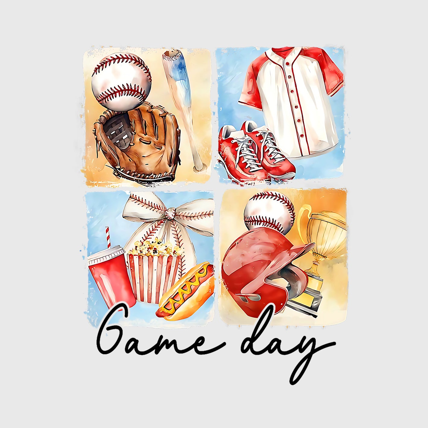 Retro Baseball Game Day Transfer