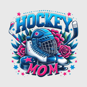 Bold Hockey Mom Ice Skates Transfer