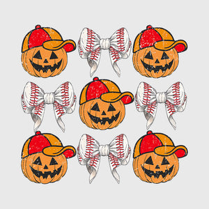 Spooky Pumpkin Bow Transfer
