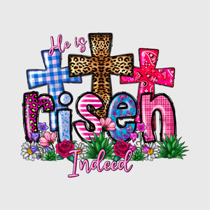 He is Risen Cross Transfer