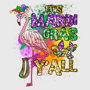 Mardi Gras Flamingo Transfer