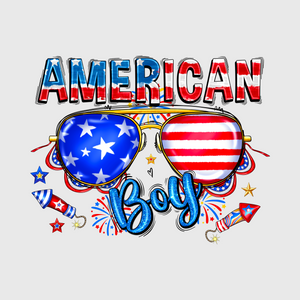 American Boy Patriotic Stars Transfer