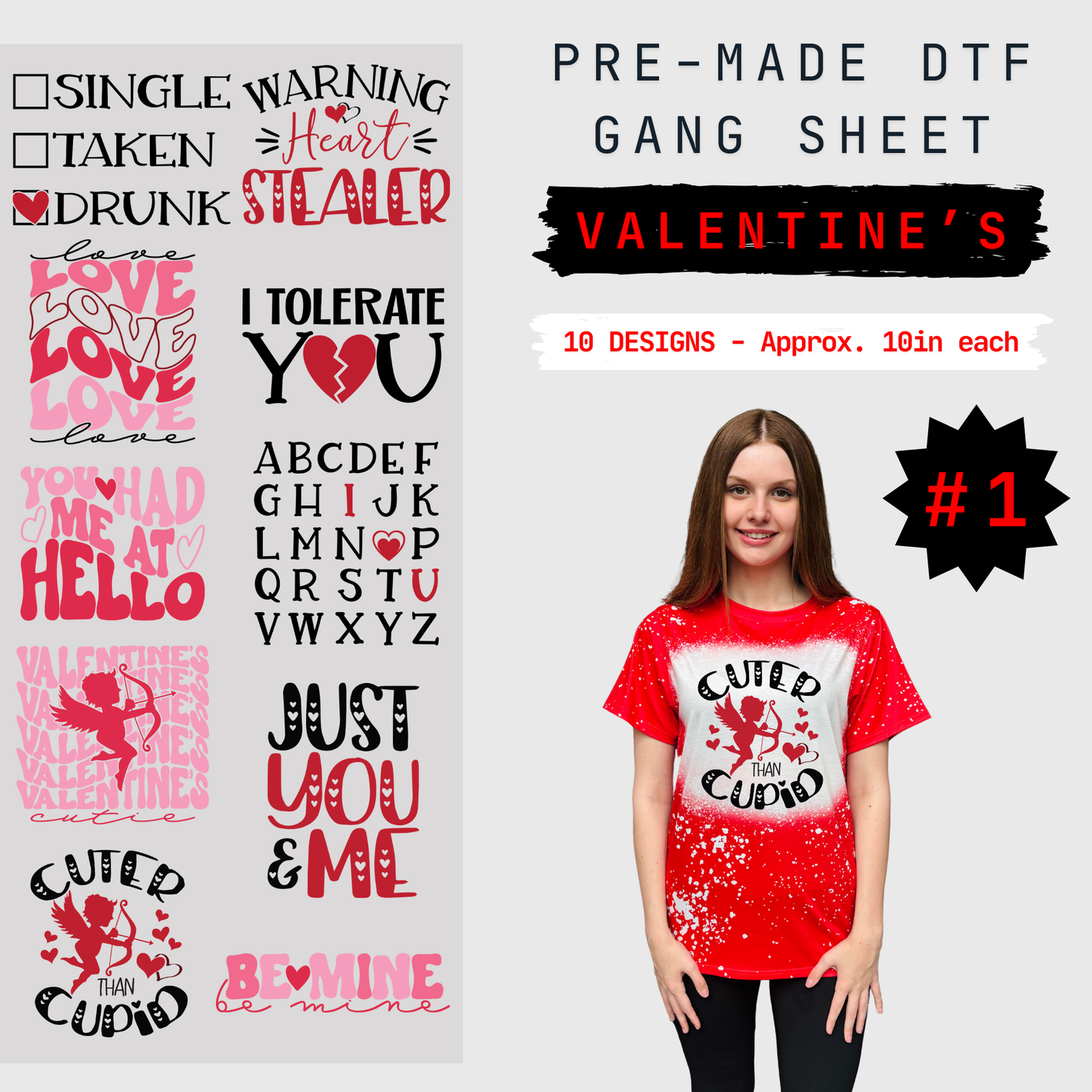 Valentine's Pre-Made Gang Sheet - 1