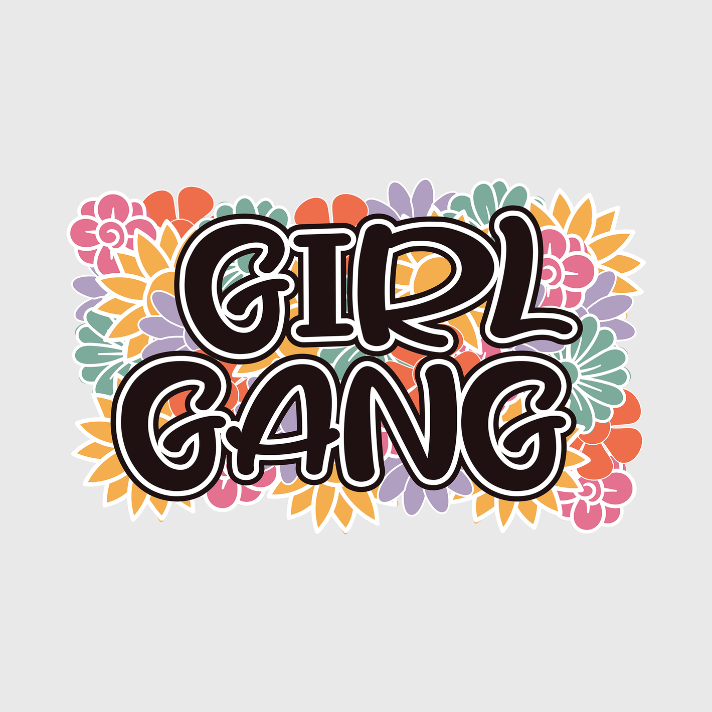 Girl Gang Colorful Transfer