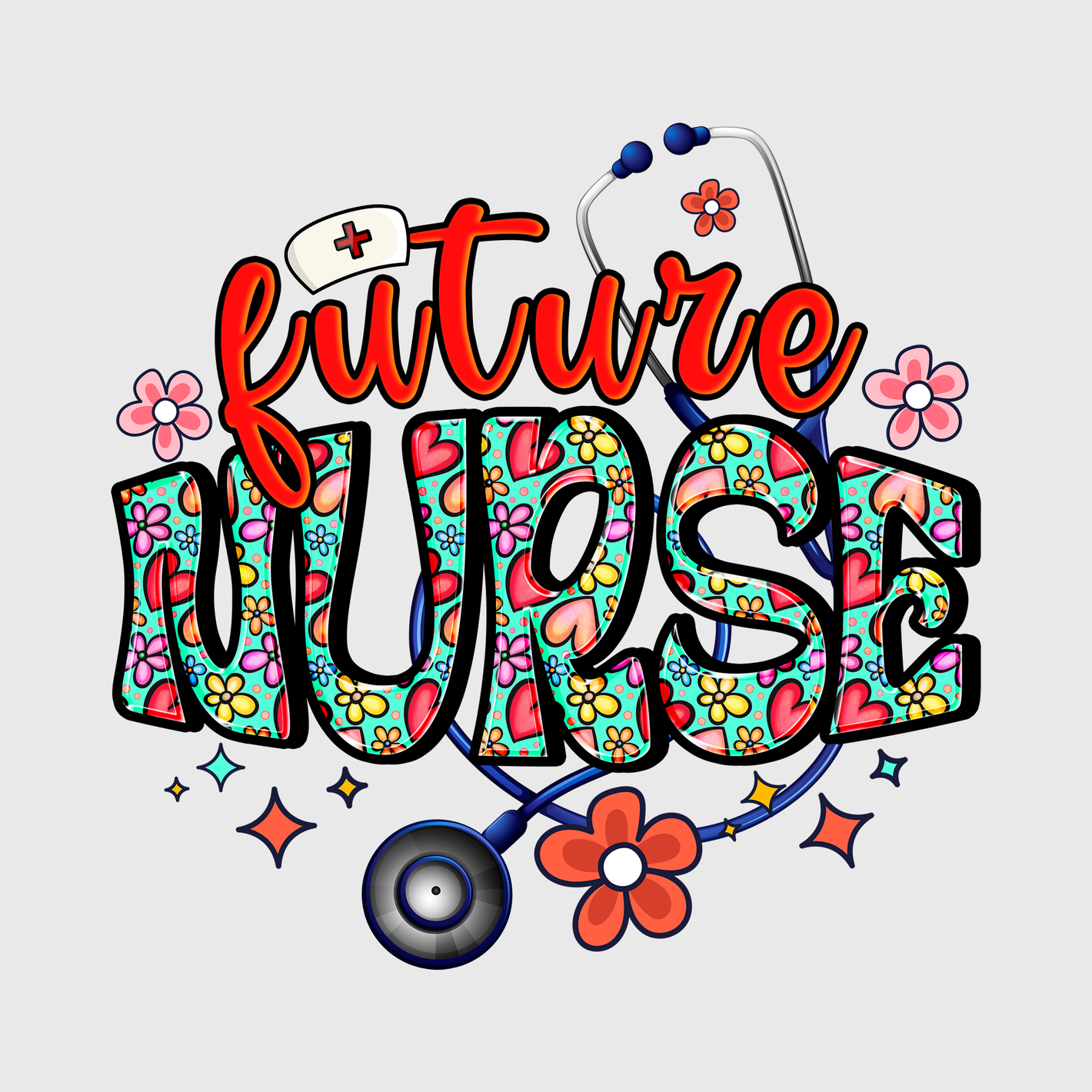 Future Nurse Floral Transfer