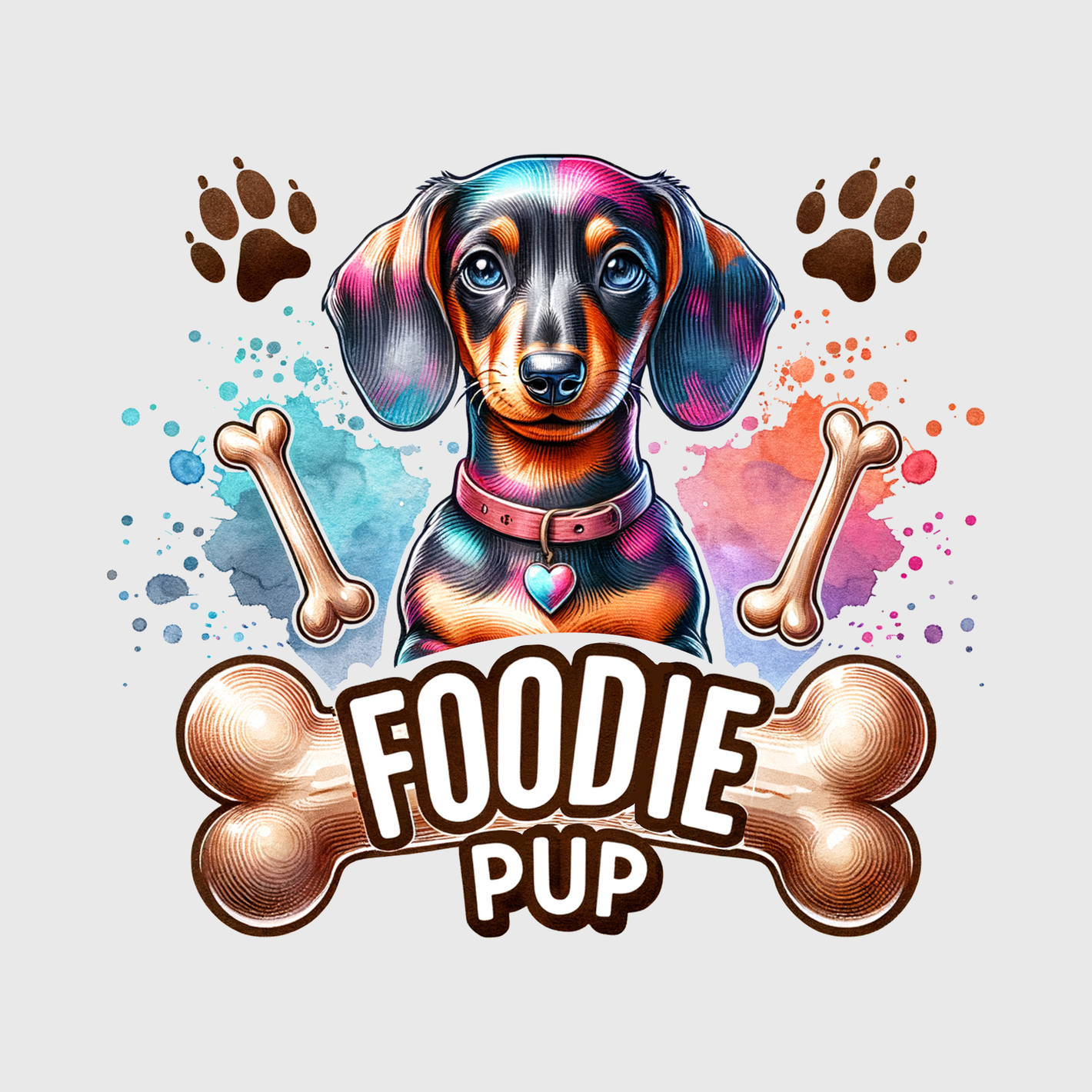 Foodie Pup Dachshund Transfer