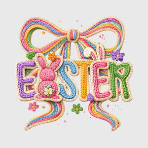Rainbow Bow Easter Charm Transfer