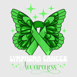 Lymphoma Cancer Green Butterfly Transfer