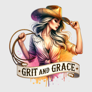 Grit and Grace Bold Cowgirl Transfer