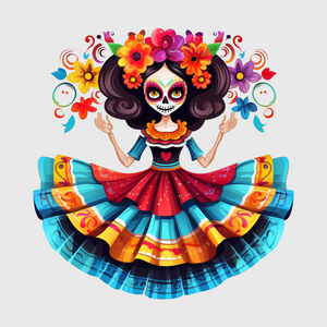 Festive Day of the Dead Dancer Transfer