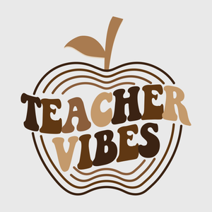 Rustic Apple Teacher Vibes Transfer