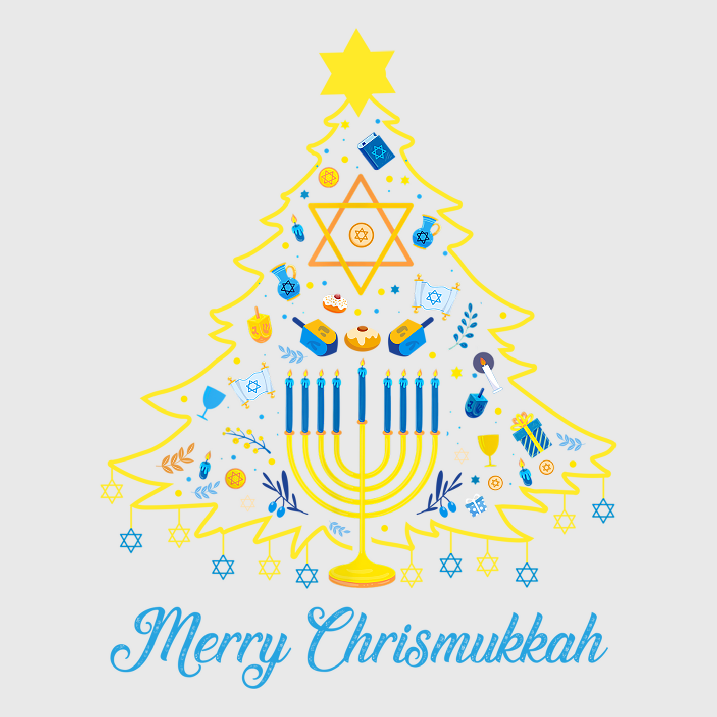 Hanukkah Tree Celebration Transfer