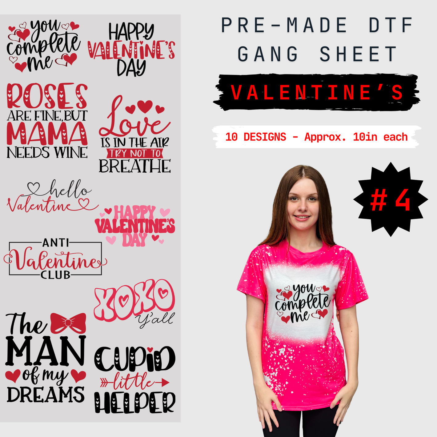 Valentine's Pre-Made Gang Sheet - 4