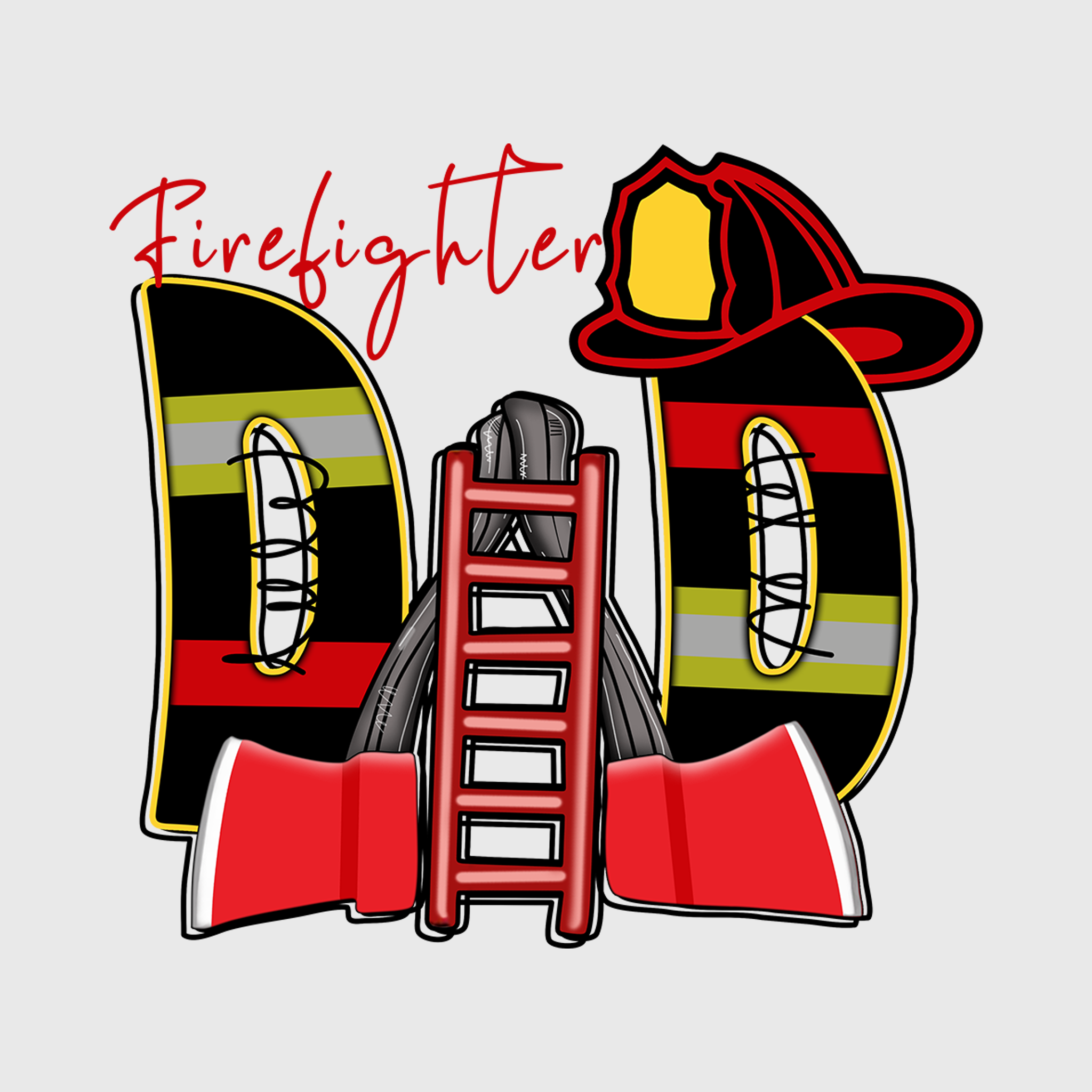 Firefighter Dad Axe Transfer | ILTEX Transfers