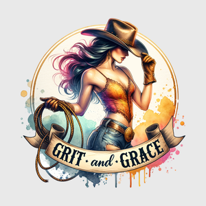 Grit and Grace Cowgirl Hat Transfer