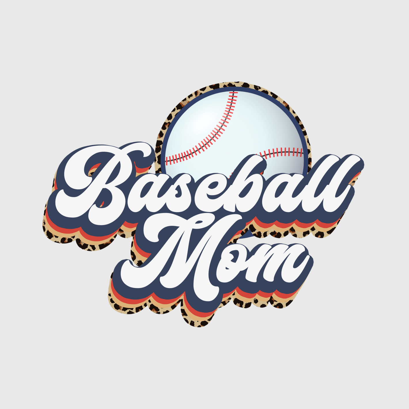 Baseball Mom Vintage Transfer