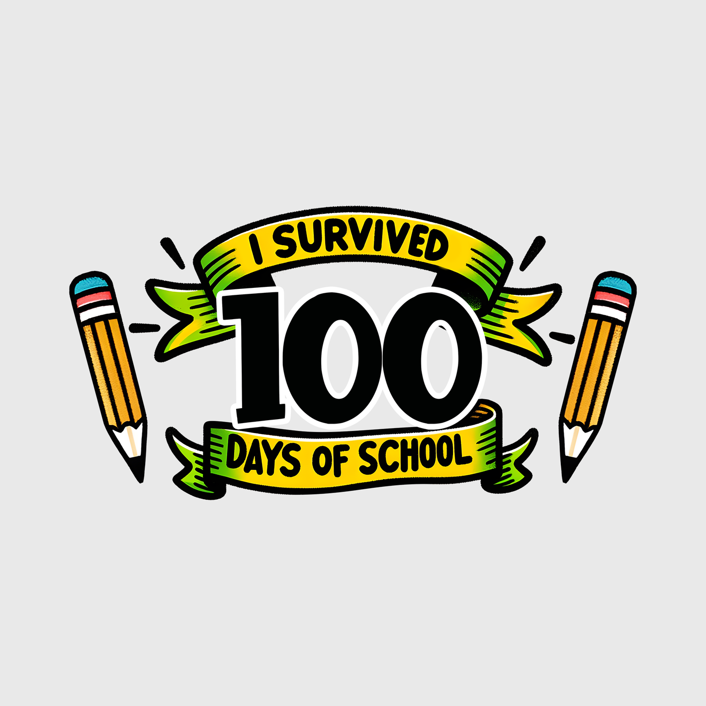 I Survived 100 Days Of School Transfer