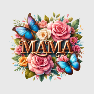 MAMA Butterfly and Roses Transfer