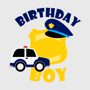 Police Birthday Boy Transfer