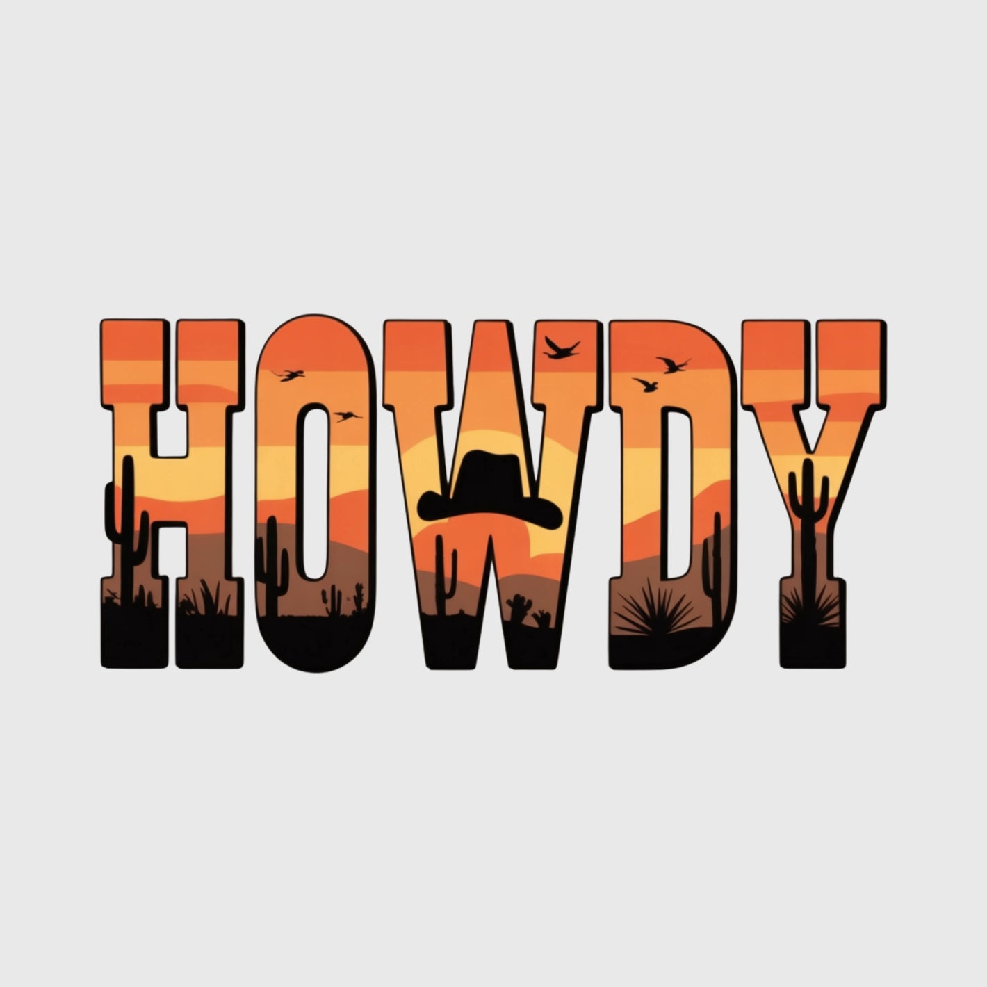 Sunset Desert Howdy Transfer