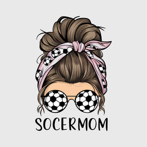 Messy Bun Soccer Mom Transfer