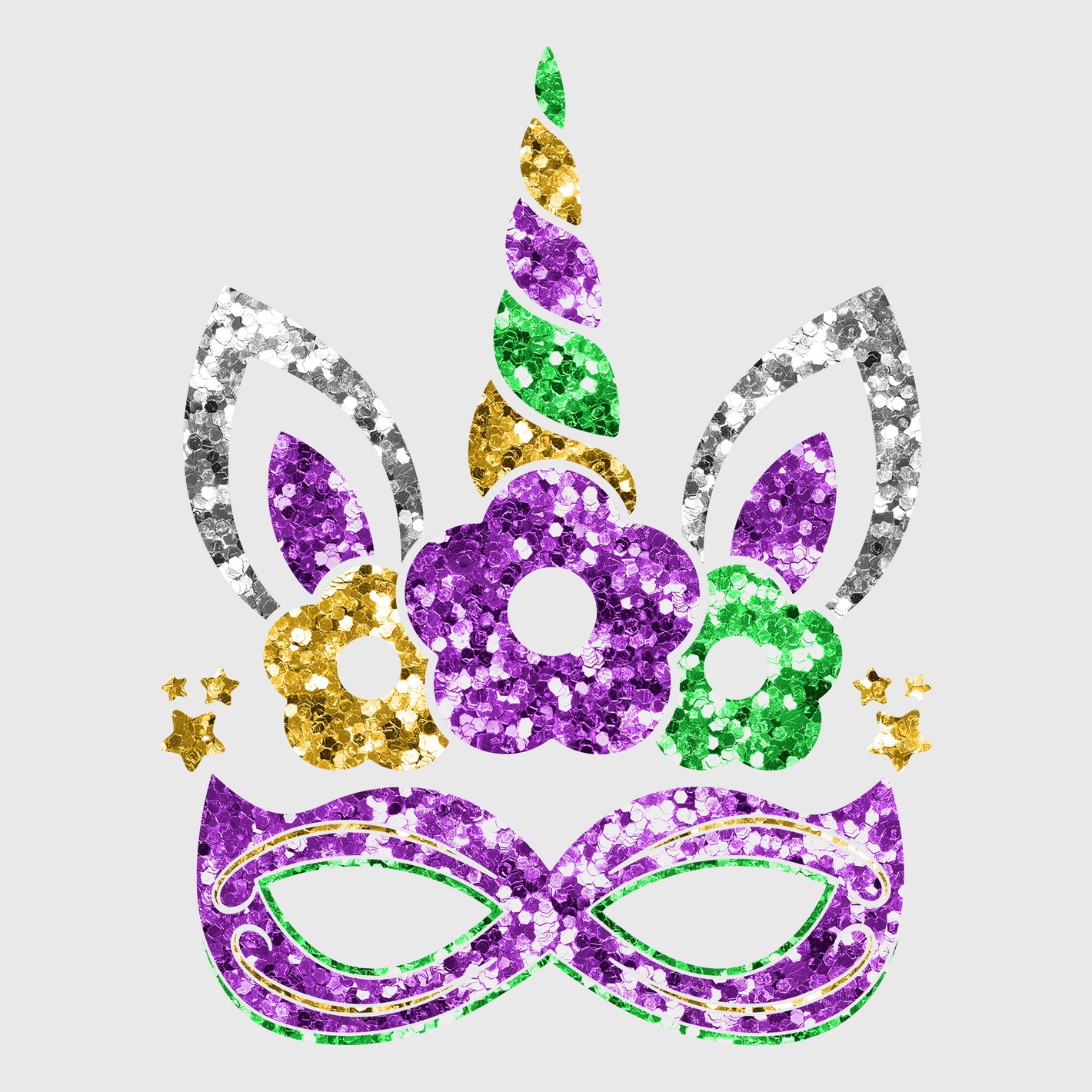 Mardi Gras Unicorn Transfer