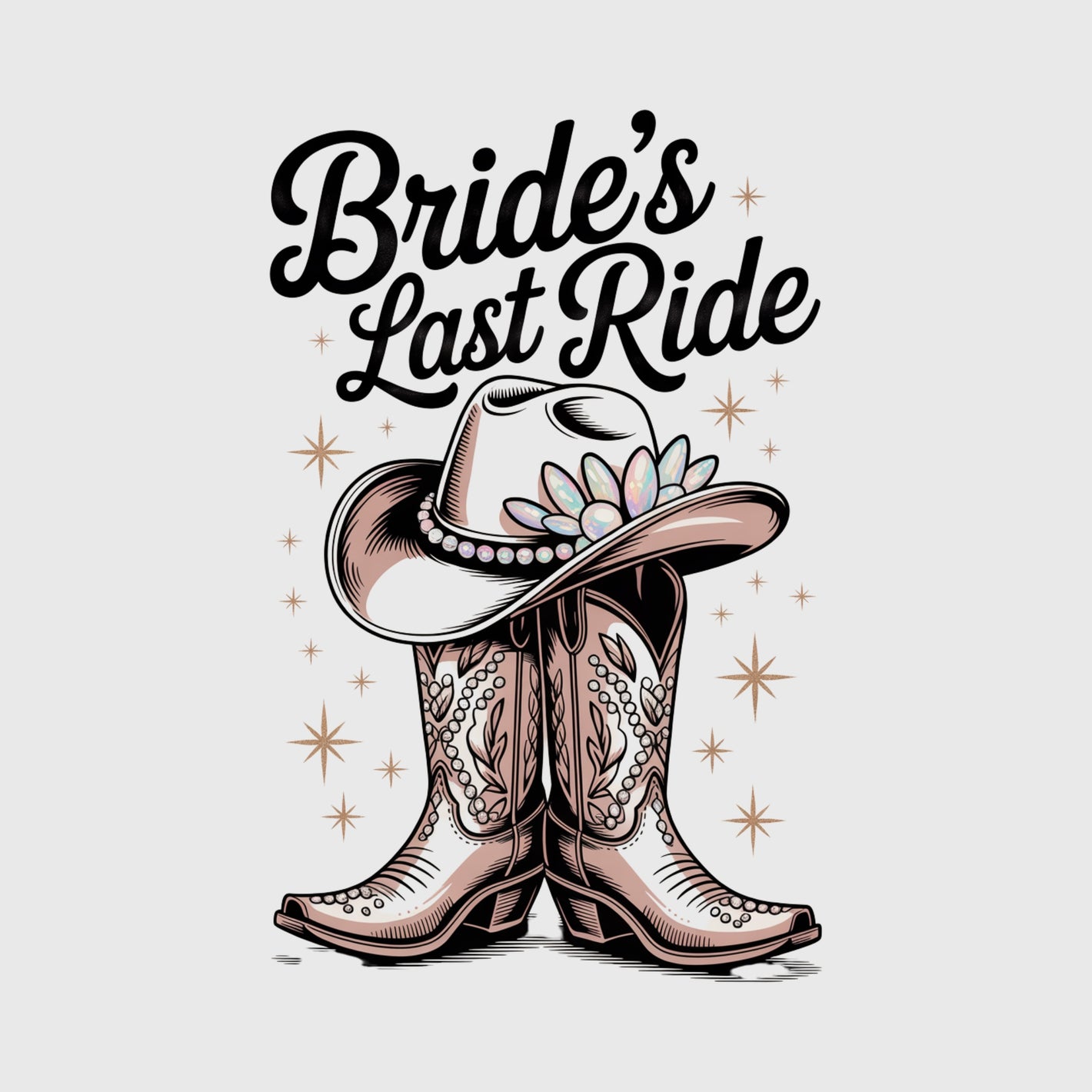 Rhinestone Bride Rodeo Transfer