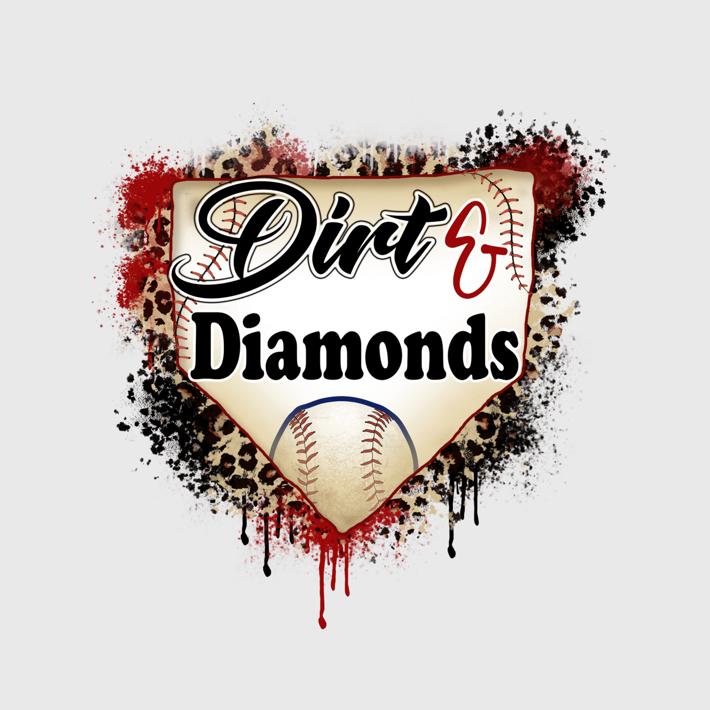 Dirt and Diamonds Heart Transfer