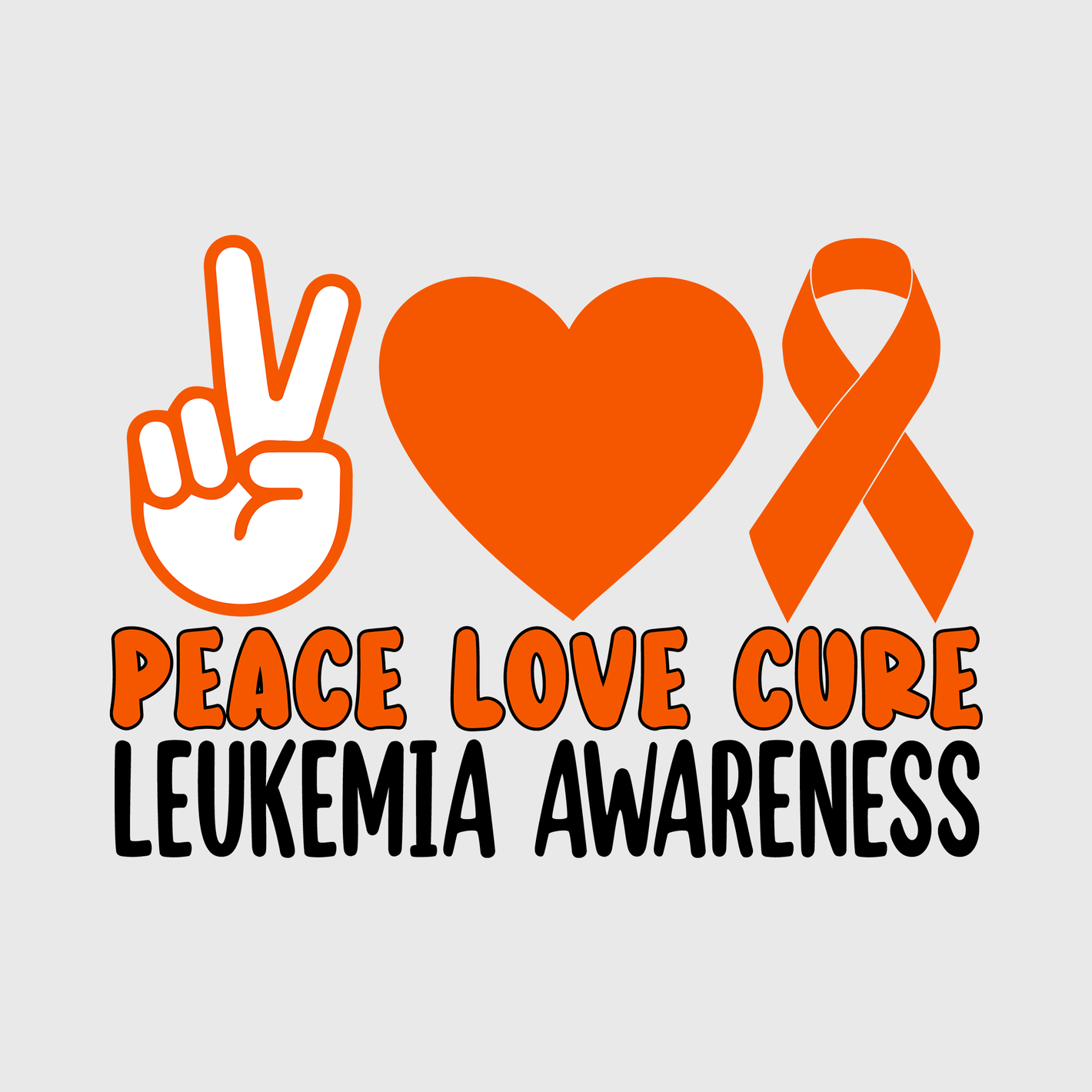 Peace Love Cure Leukemia Awareness Transfer