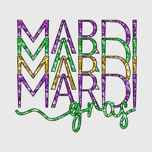 Mardi Gras Letters Pattern Transfer